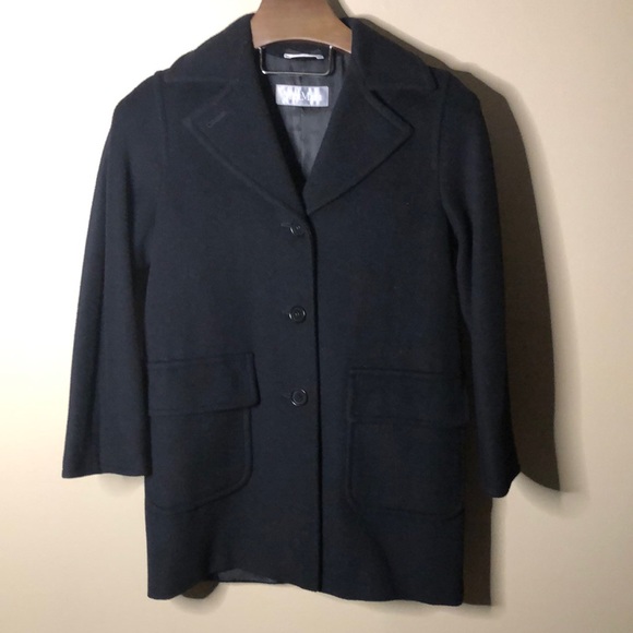 Maxmara black minimalist pea coat - Picture 1 of 7